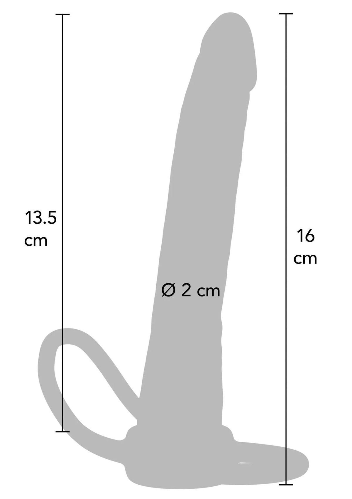 Dildo realistico Trouble – doppio, nude | ToyJoy