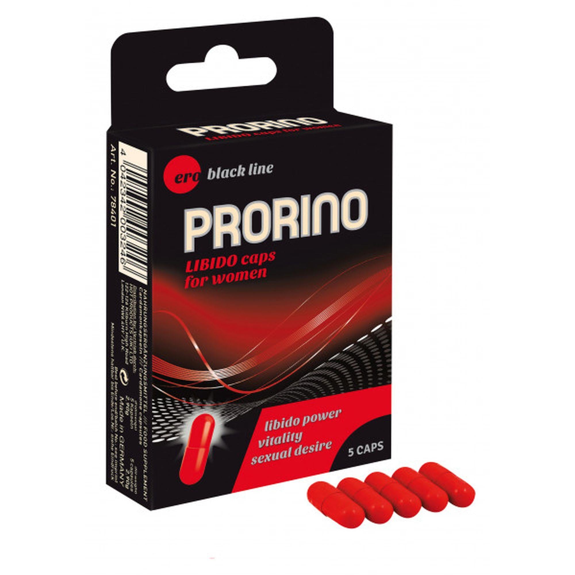 Complément alimentaire - PRORINO Women - 5 gélules ligne noire Libido Caps