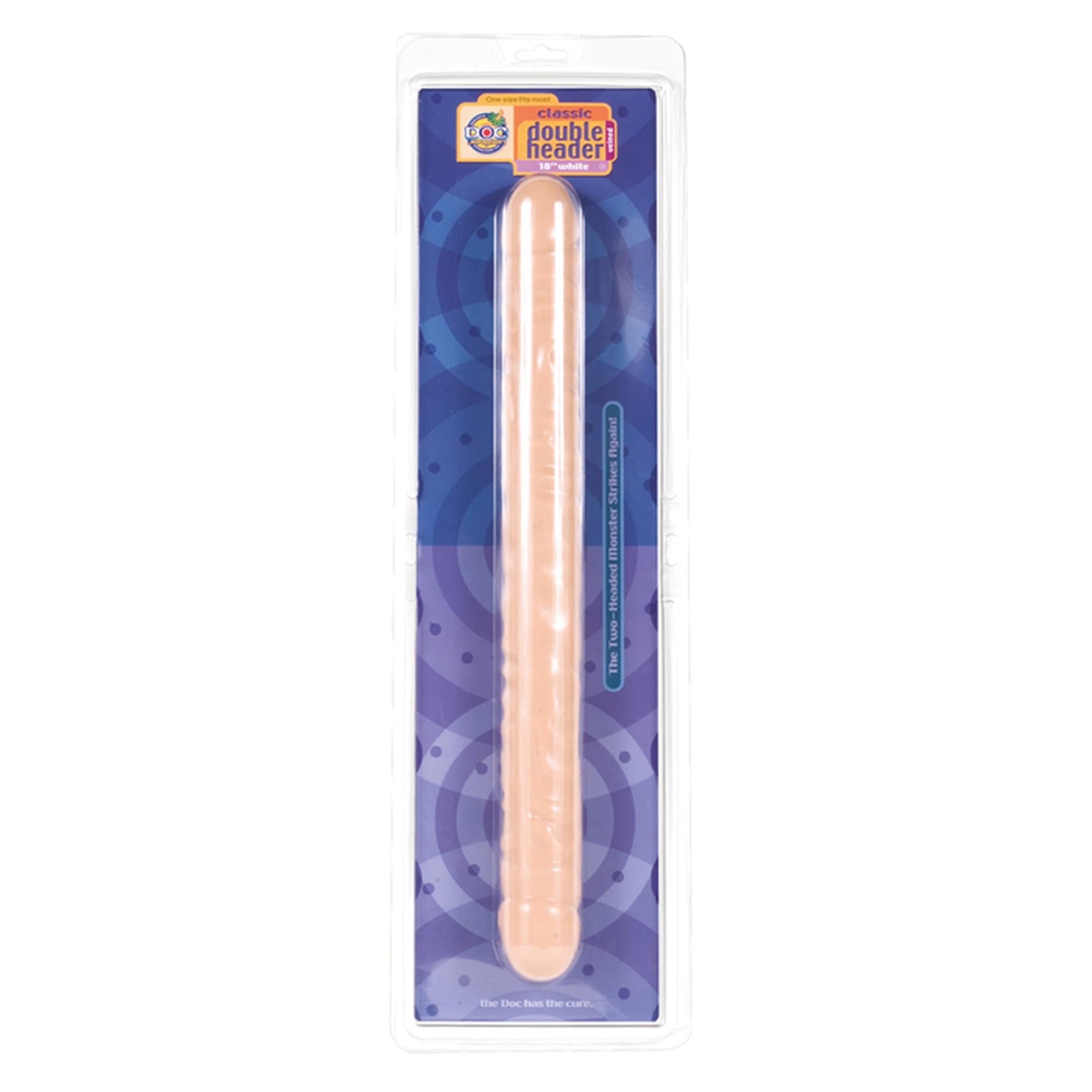 DILDO-VEINED DOUBLE HEADER FLESH 18 INCH