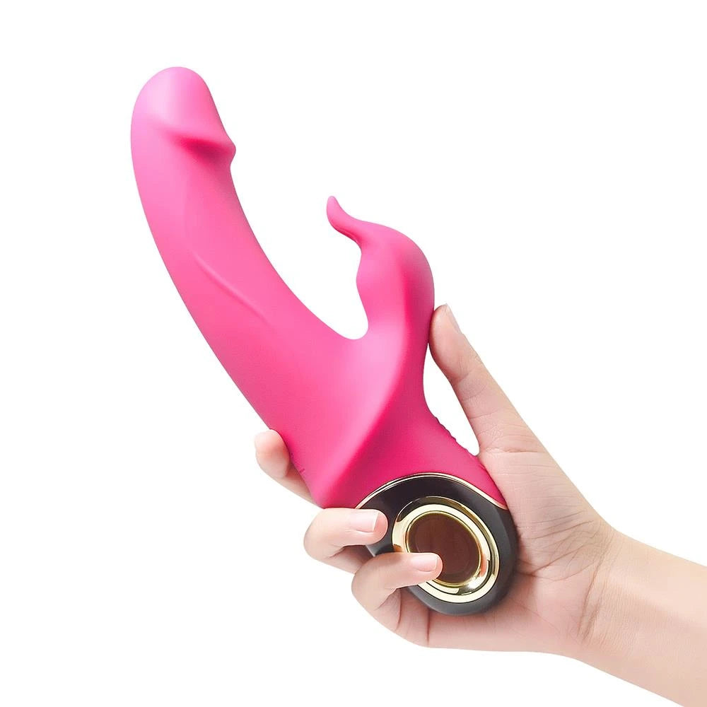 Vibromasseur rabbit Meteror 9 fonctions – rechargeable, fuchsia | Favorites