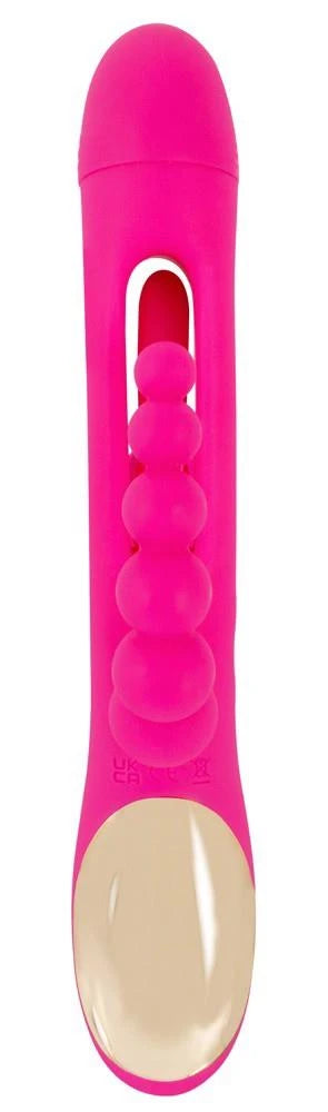 Rabbit-Vibrator Triple Flicking 7 Funktionen – wiederaufladbar, rosa | Sweet Smile