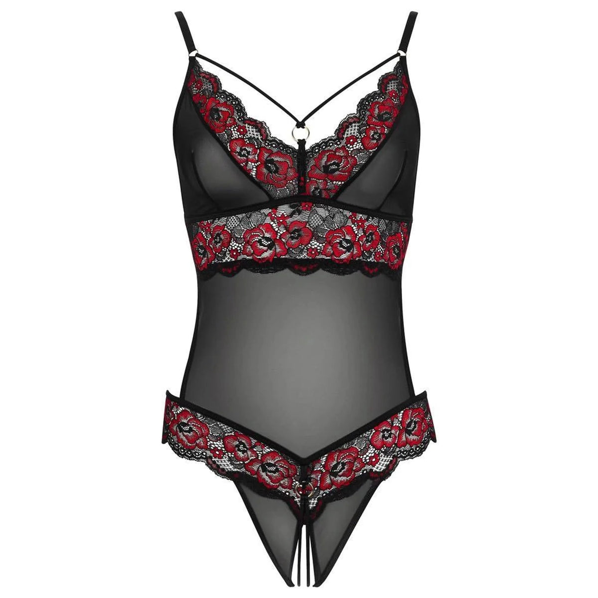 Body – aus Spitze, Blumenmuster, schwarz 26428591111 | Cottelli LINGERIE