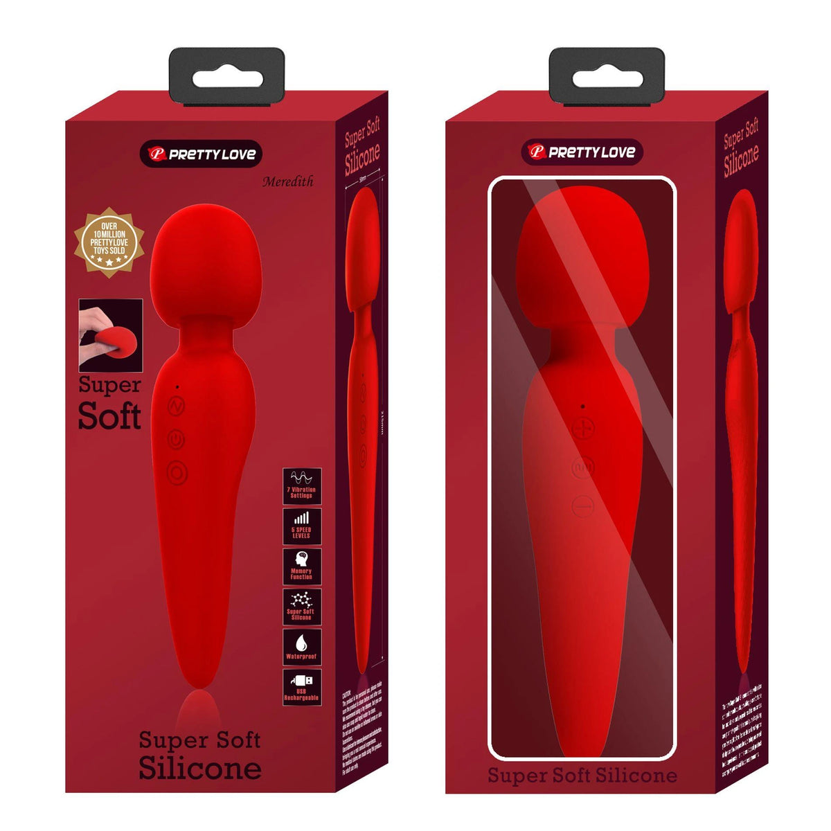 Massajador wand Meredith Memory 5 funções – recarregável | Pretty Love