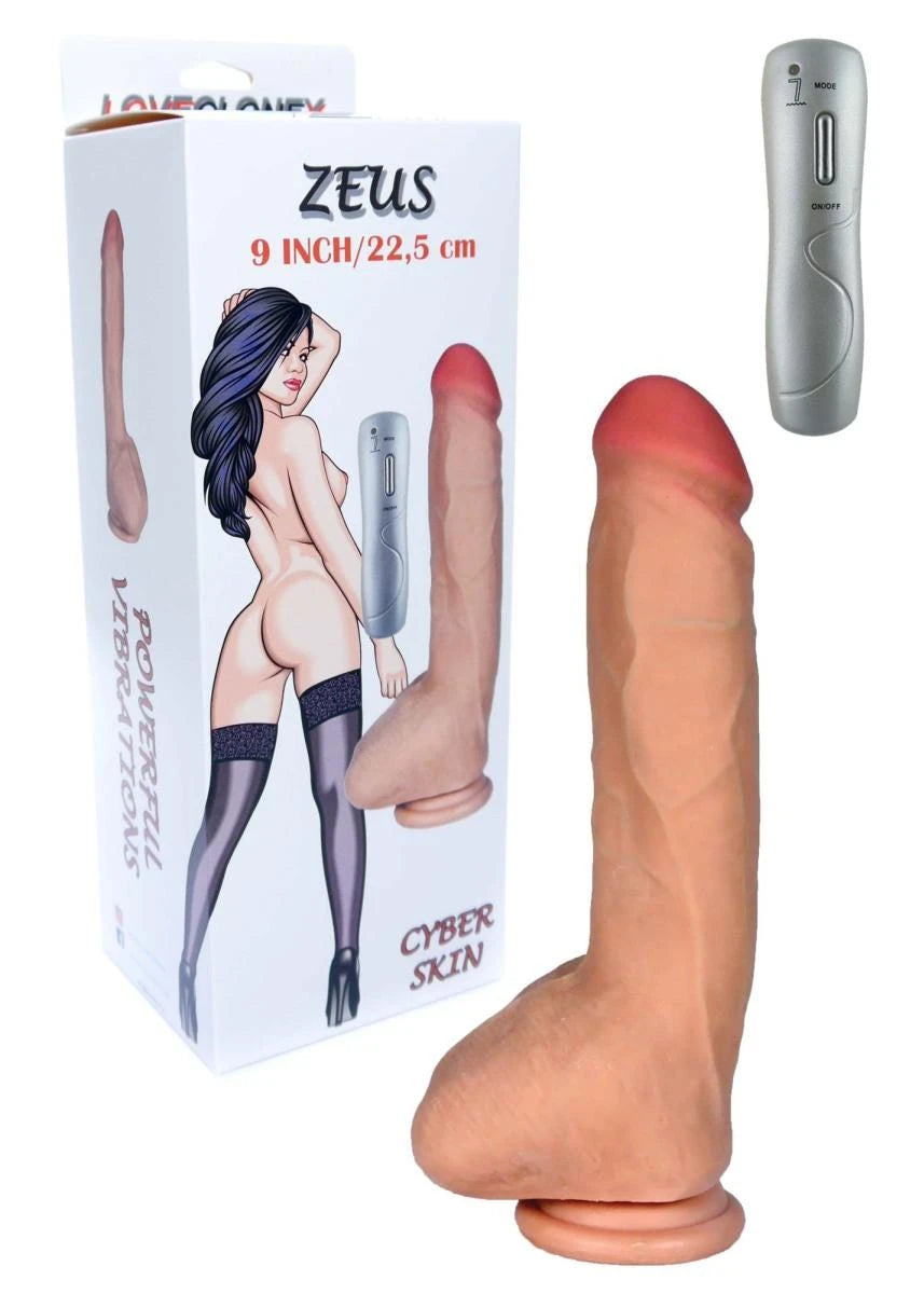 Vibromasseur réaliste Zeus Loveclonex 9″-vibration – avec télécommande, nude | Favorites