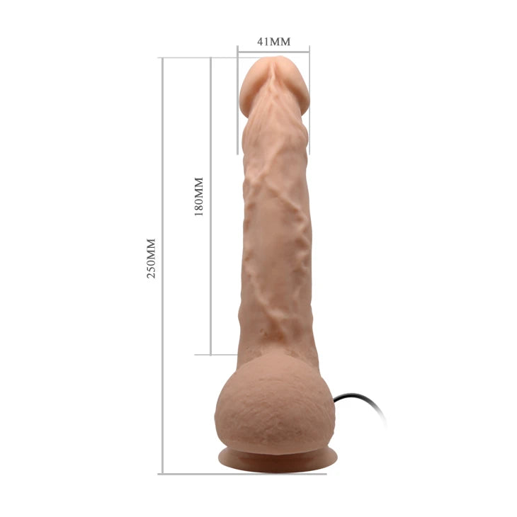Vibrador realista Jason 9.8″″ – com controlo remoto, nude | Baile