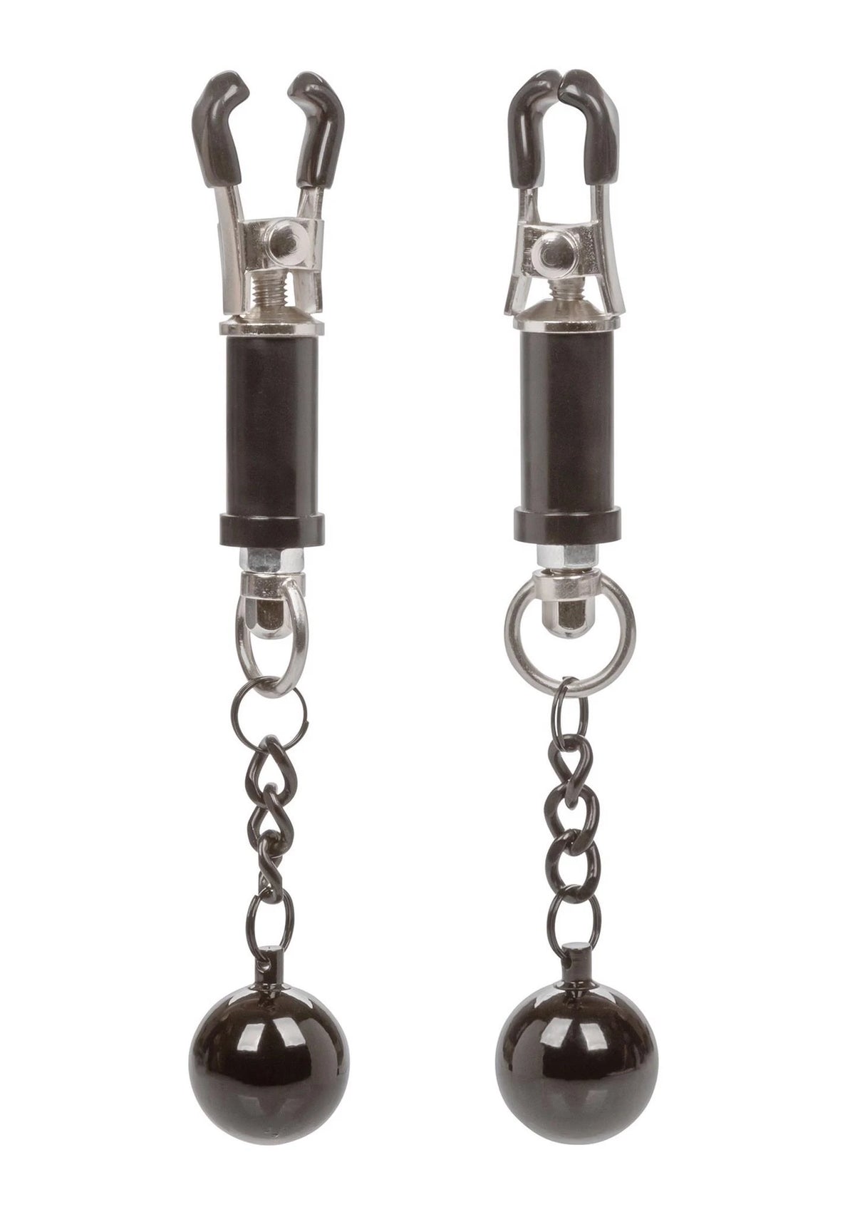 Pinze per capezzoli Weighted Twist Clamps – argento | Calexotics
