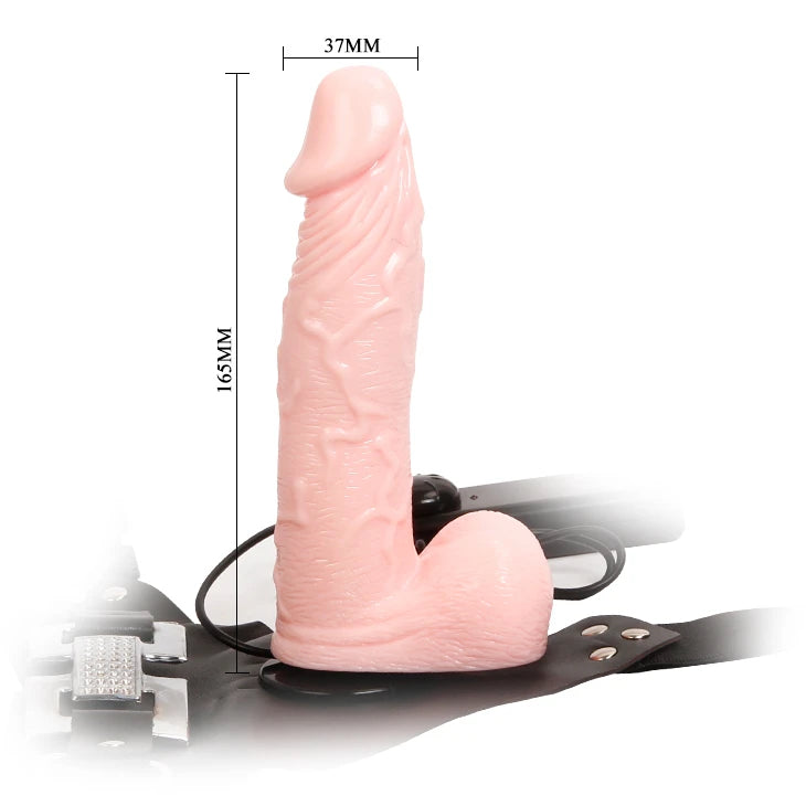Gode ceinture Sensual Comfort 16.5 cm – avec télécommande, vibrant, nude | Baile