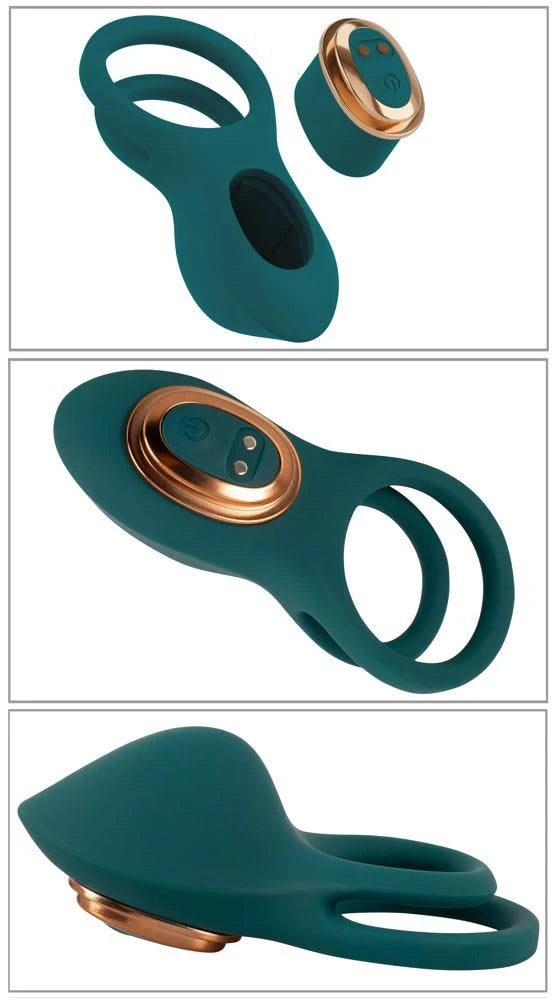 Mini vibratore Attachments 10 funzioni – con telecomando, verde | Couples Choice