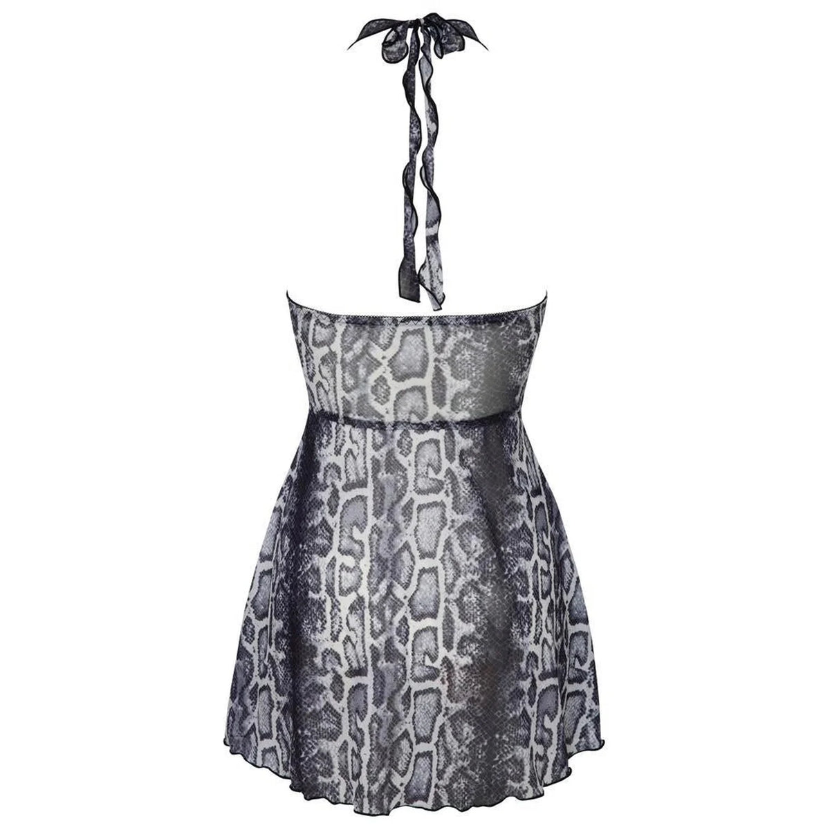 Vestido – halter, mini, cinzento | Cottelli PARTY
