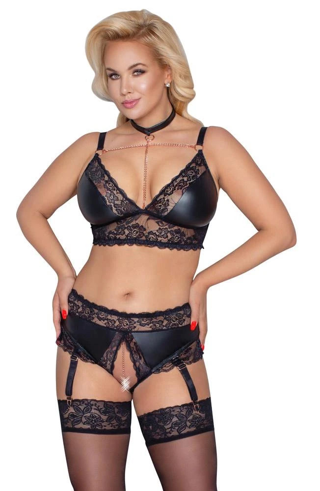 Conjunto de lencería – abierto, negro 22139821051 | Cottelli CURVES