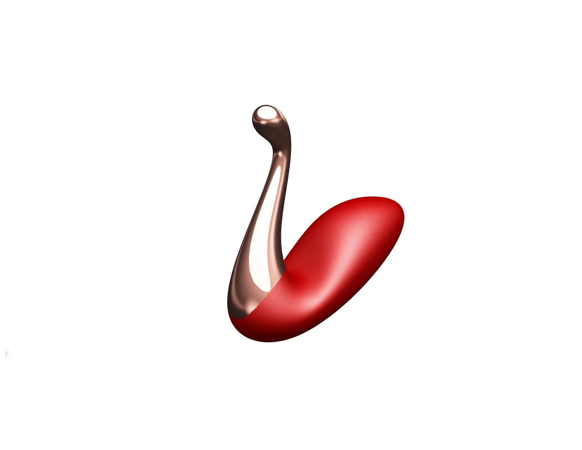 Stimulateur clitoridien Swan interchangeable heads 9 fonctions – rechargeable, contrôlé par appli, rouge | Favorites