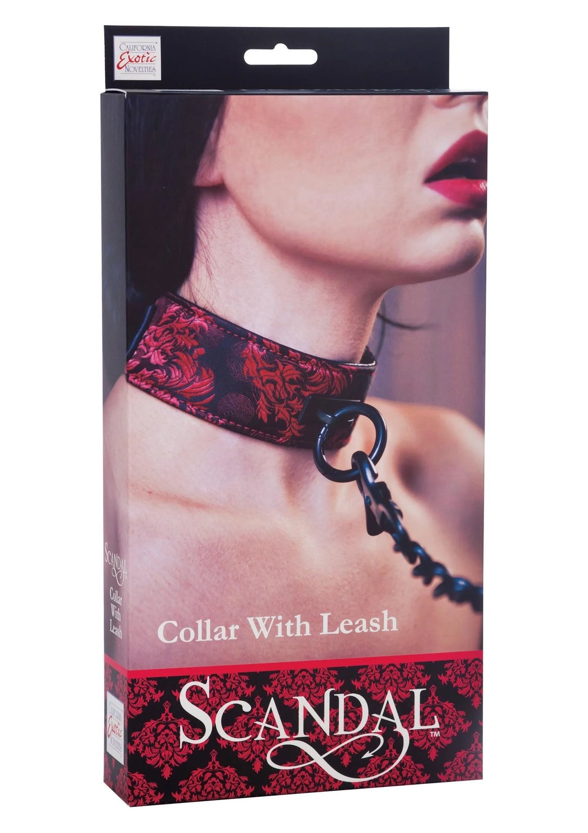 Entrave bondage Scandal Collar with Leash – noire | Calexotics