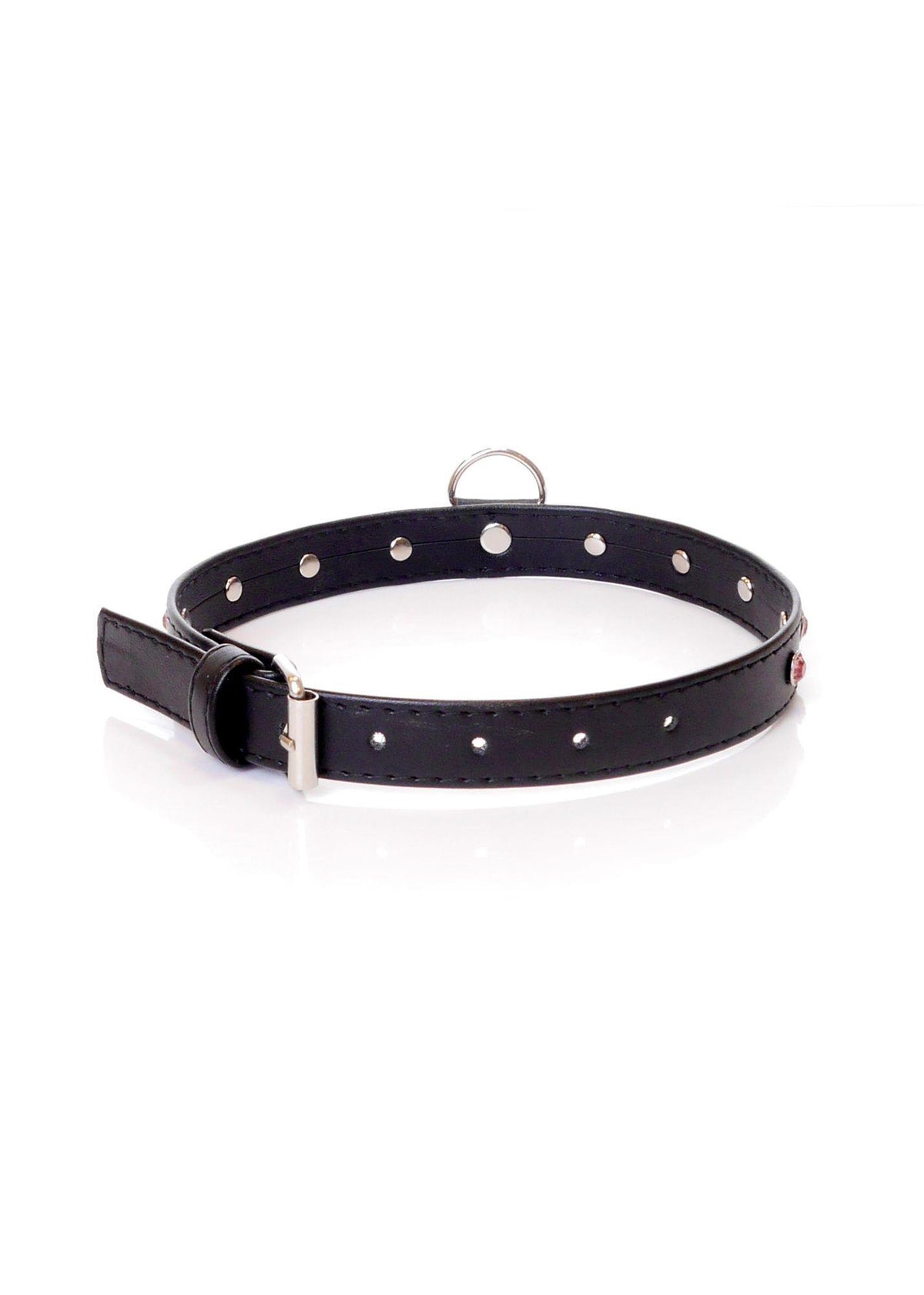 Entrave bondage Collar – avec bijou, noire 42 cm | Favorites
