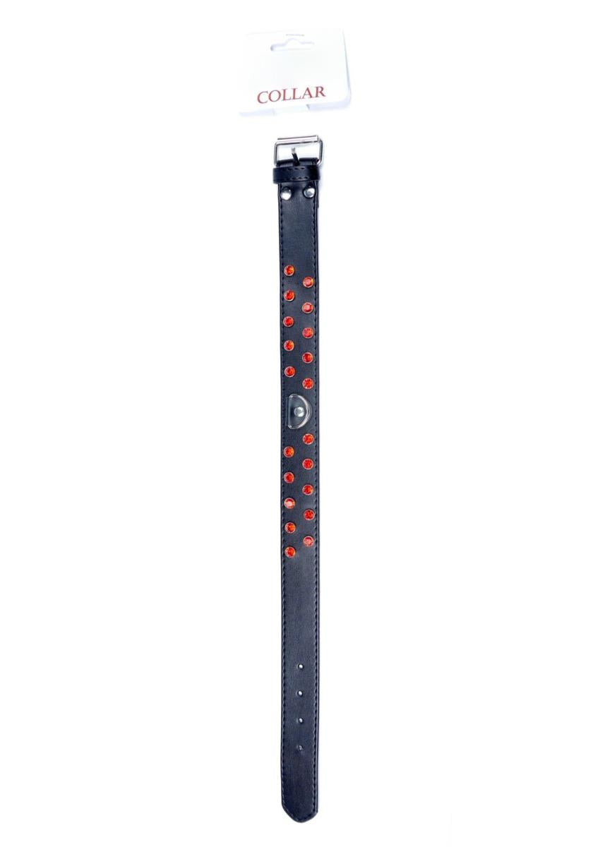 Atadura bondage Collar – con joya, negra 42 cm | Favorites