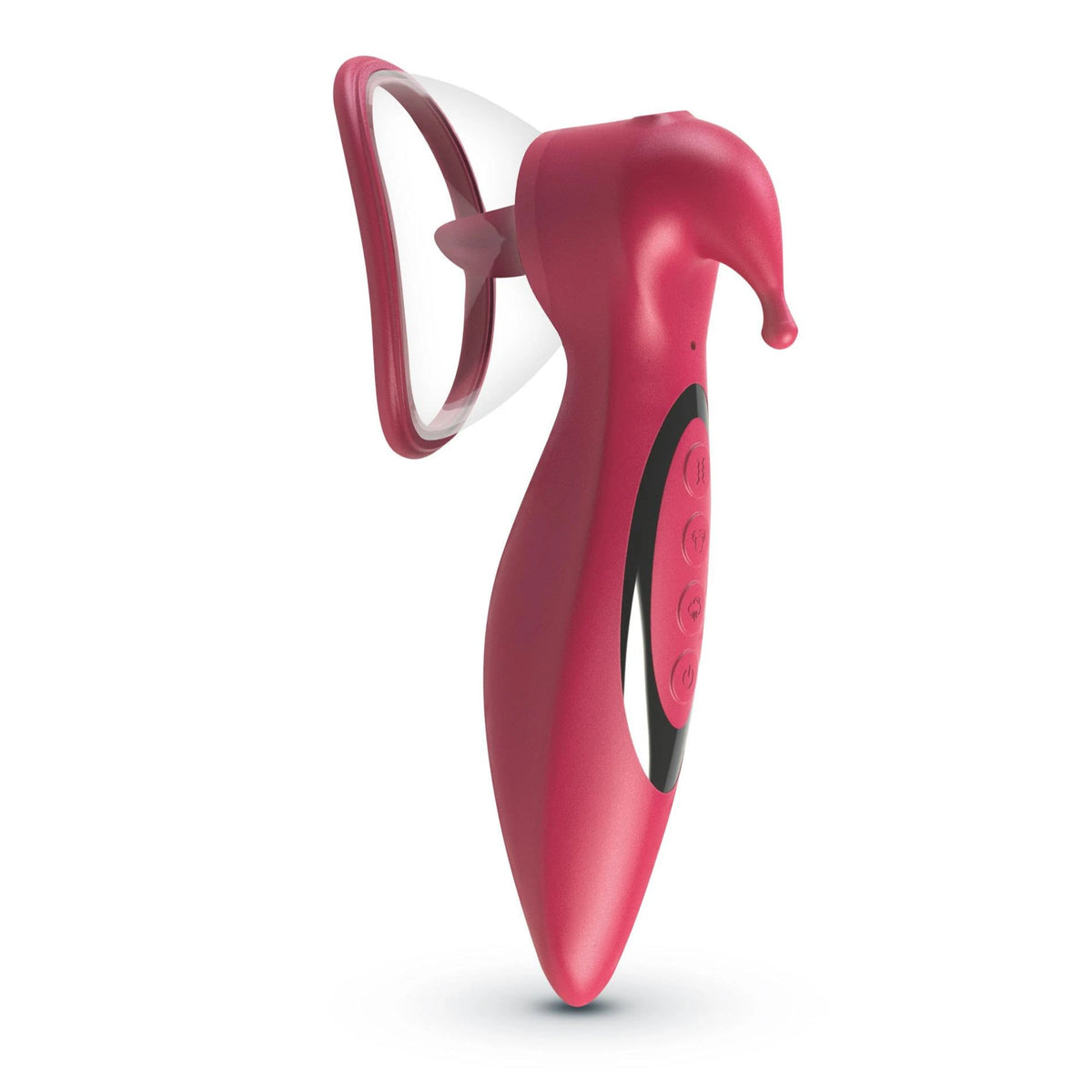 Clitoral stimulator Saci 7 functions – with suction cup, red | Crushious