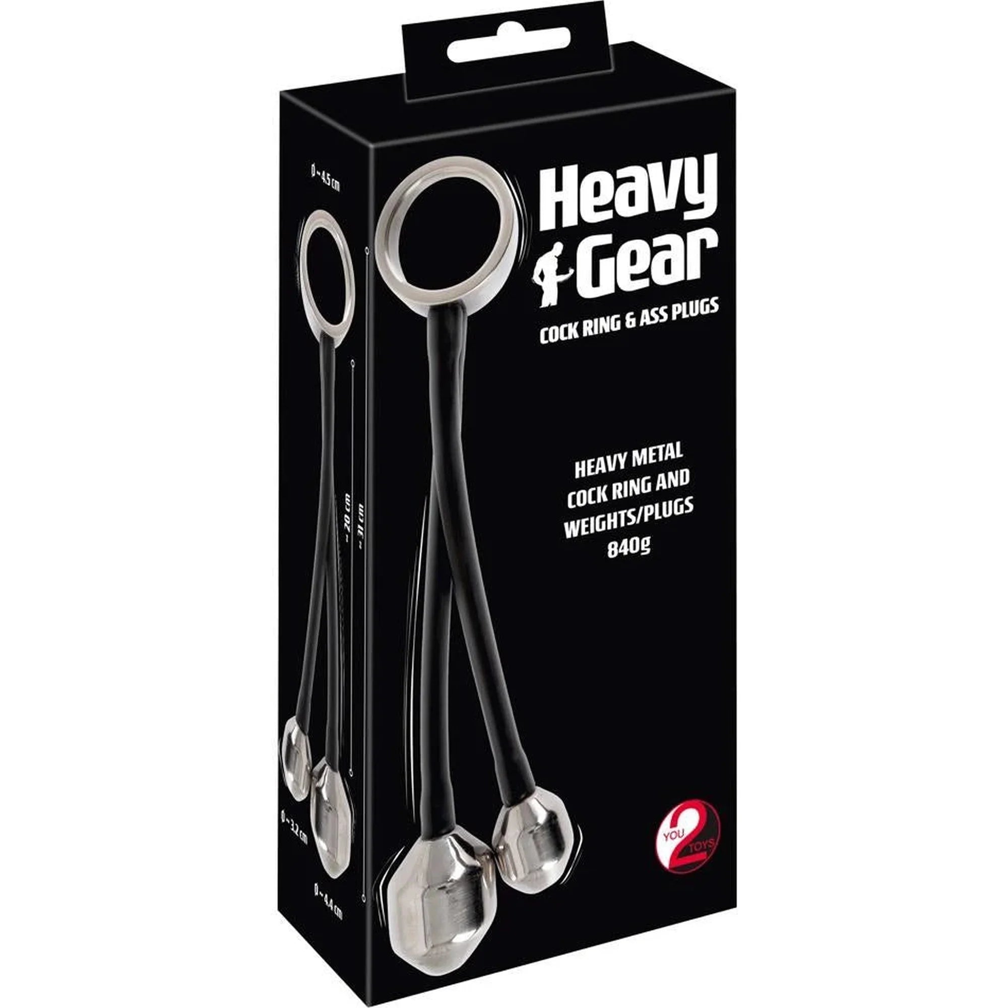 Heavy gear cock ring & ass plugs