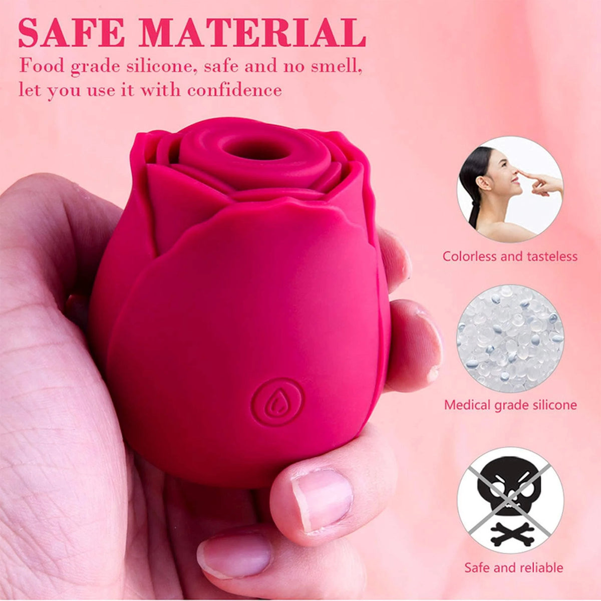 Stimulateur clitoridien 10 fonctions – rechargeable, rouge | Favorites