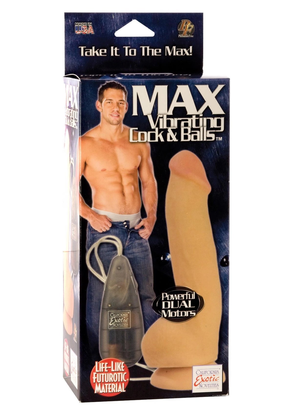 Vibratore classico Max tone – con telecomando, in cyberskin, nude | Calexotics