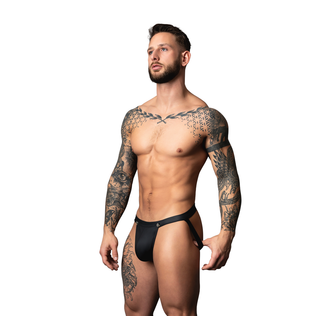 Perizoma uomo Snap Off Jock – nero 346298BKSM | Male Power