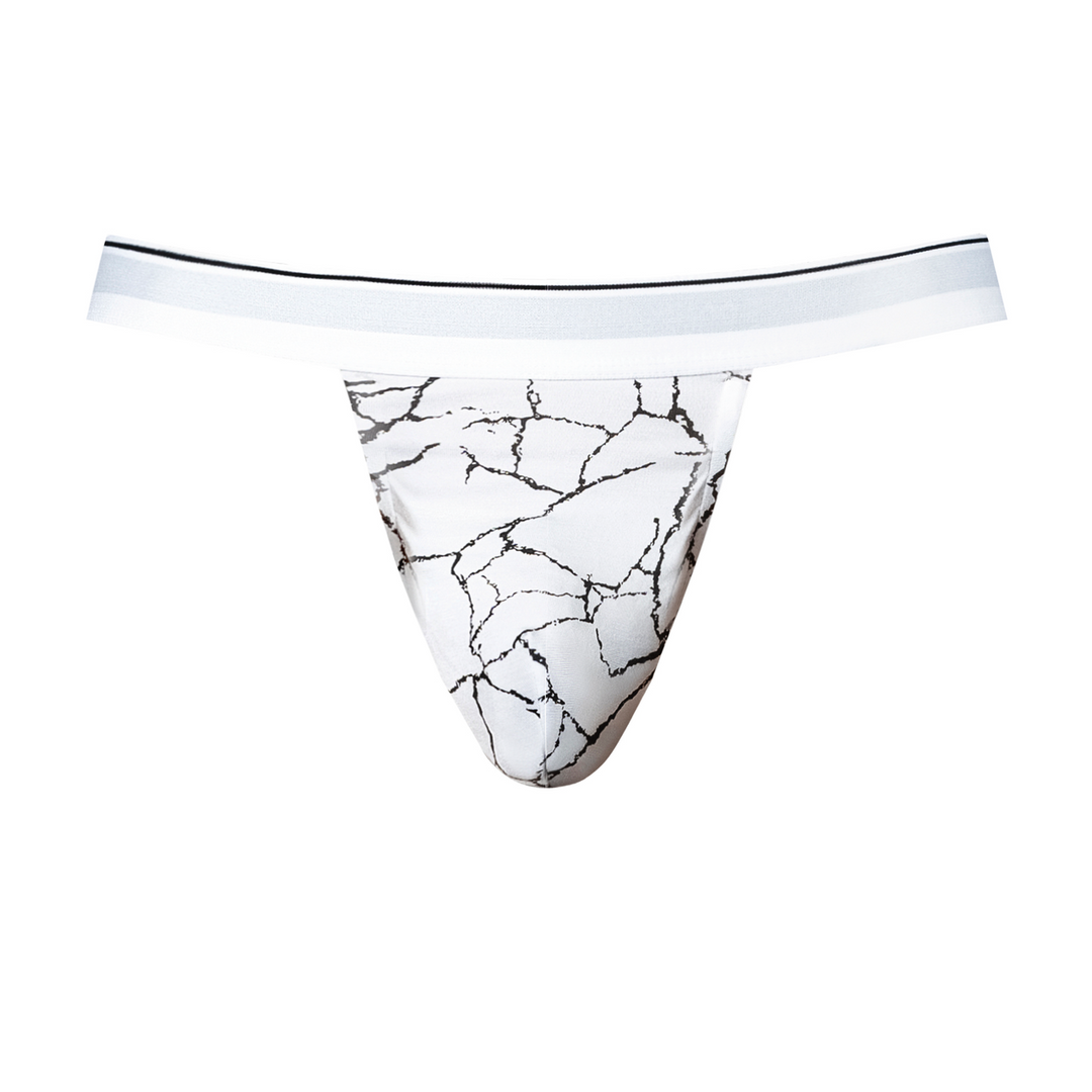 Tanga de hombre Jock Marble – blanca 349299BWSM | Male Power