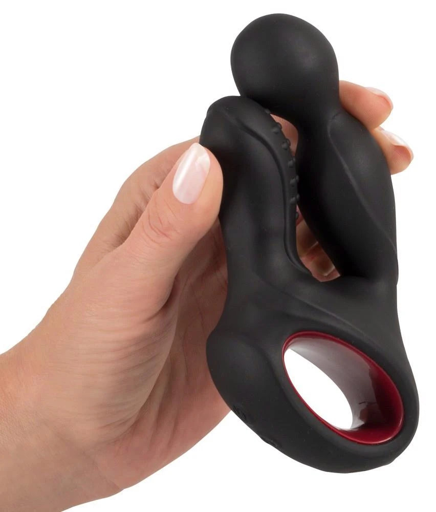 Prostate massager 14.5 cm – remote control, rechargeable, black