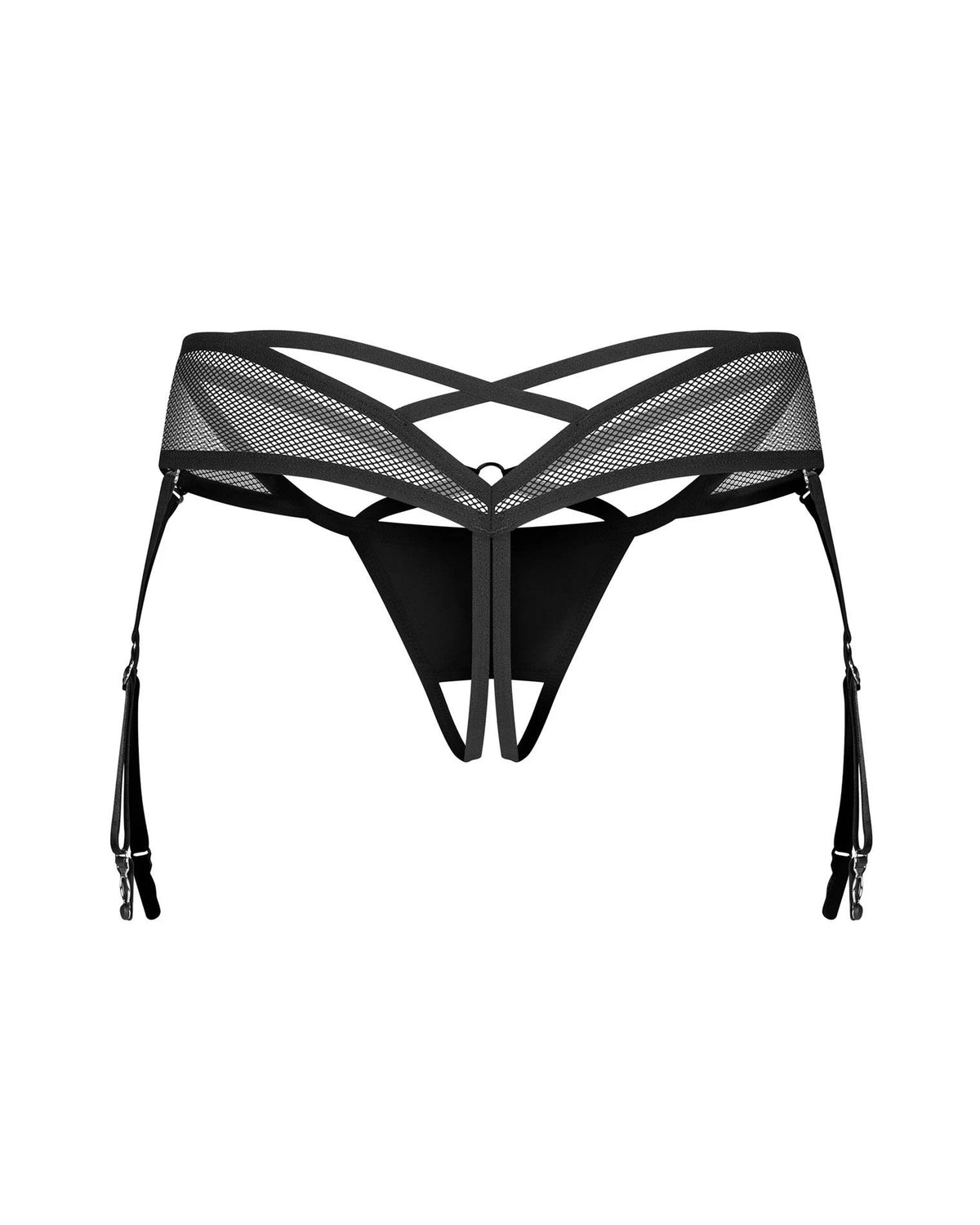 Liguero Dominna – abierto, negro | Obsessive