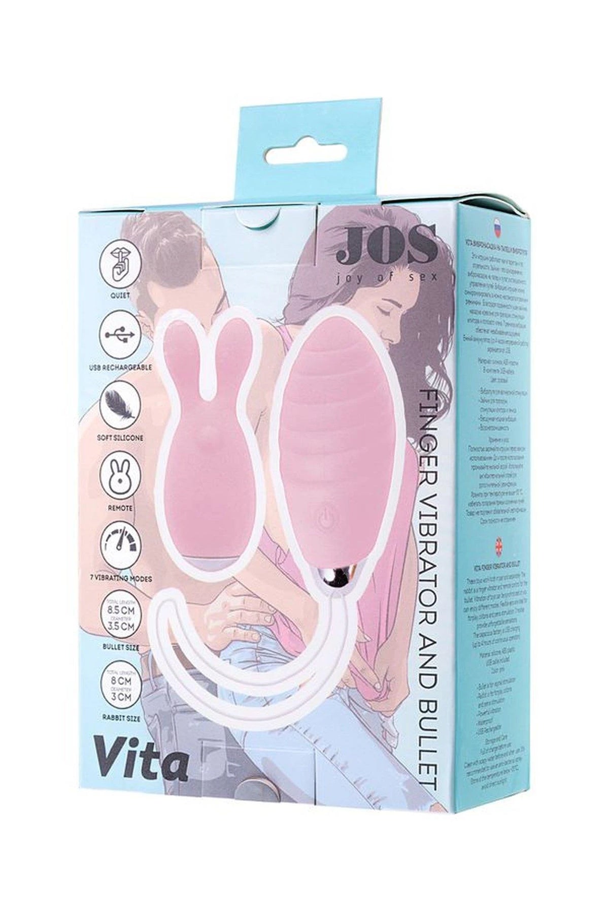 Vibratore da dito Vita attachment powder – vibrante, rosa | JOS
