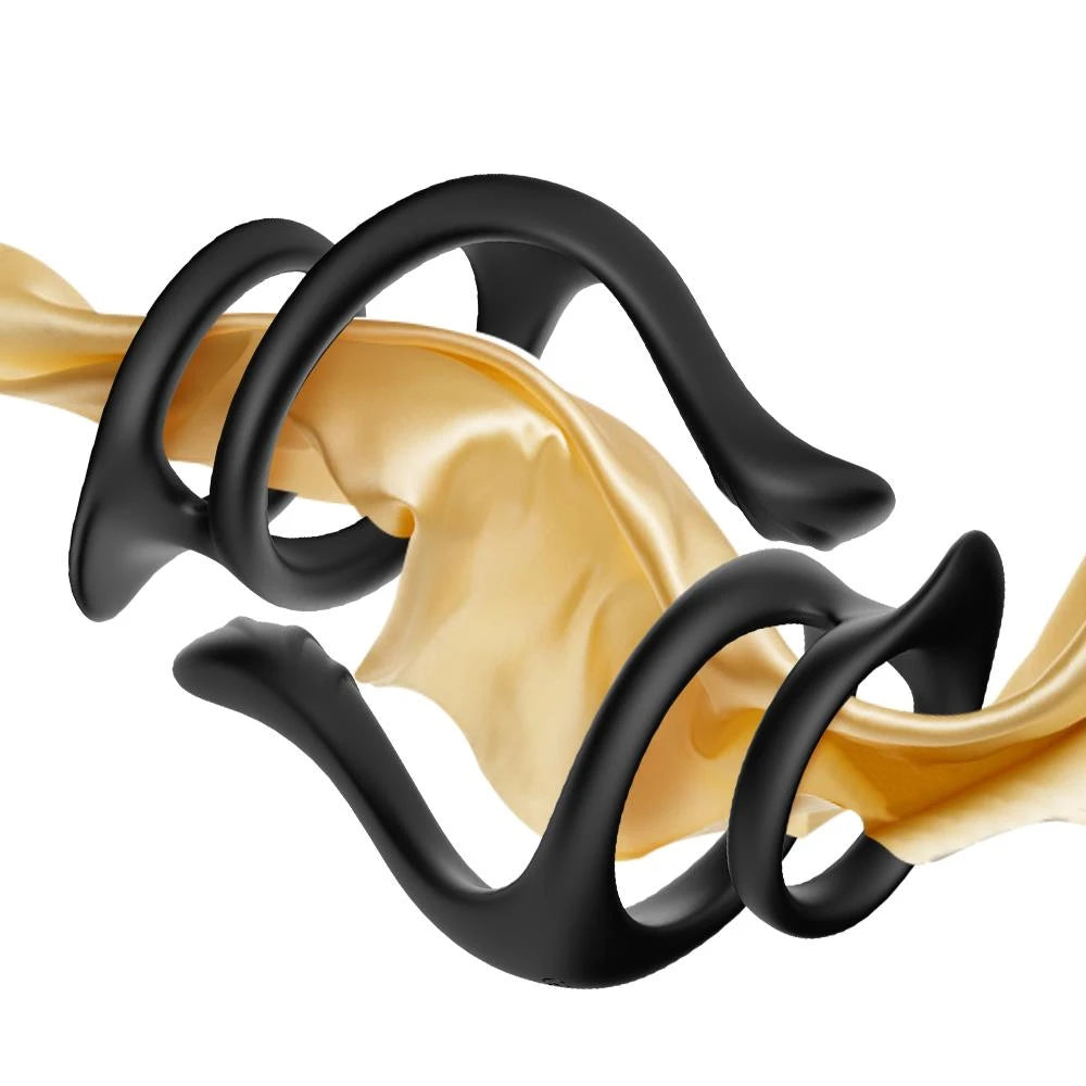 Anello fallico Tail – vibrante, nero | Favorites