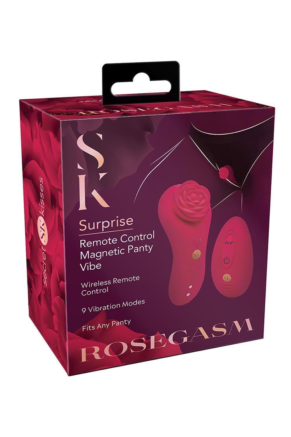 Stimolatore clitorideo Rosegasm Surprise 10 funzioni – con telecomando | Secret Kisses