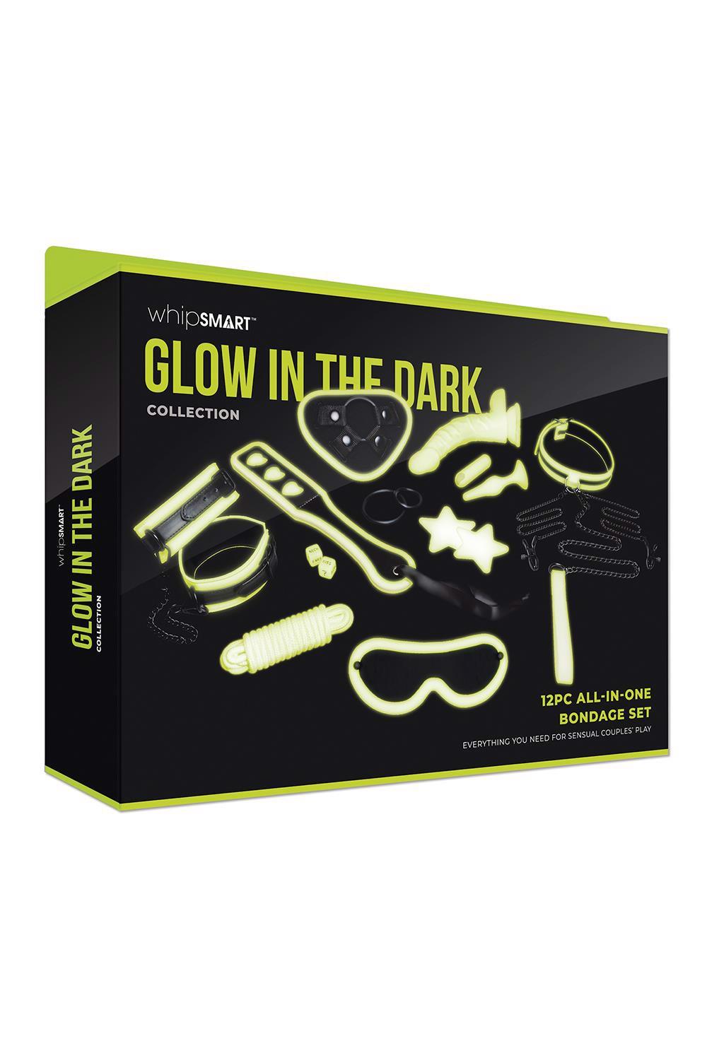 WHIPSMART 12 PIÈCES ENSEMBLE DE BONDAGE TOUT-EN-UN LUMINESCENT