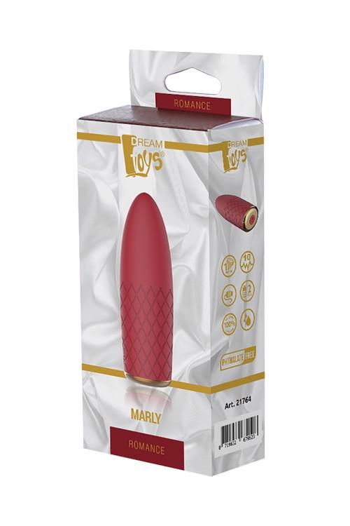 Classic vibrator Romance Marly 3 speeds – rechargeable, burgundy | Dream Toys