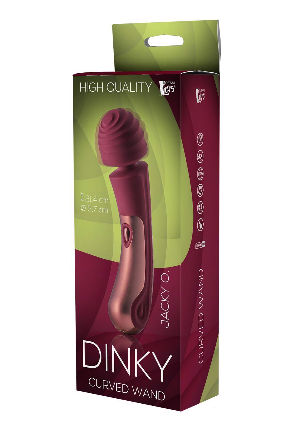 Masajeador wand Dinky Curved Jacky 0 21.4 cm – recargable | Dream Toys