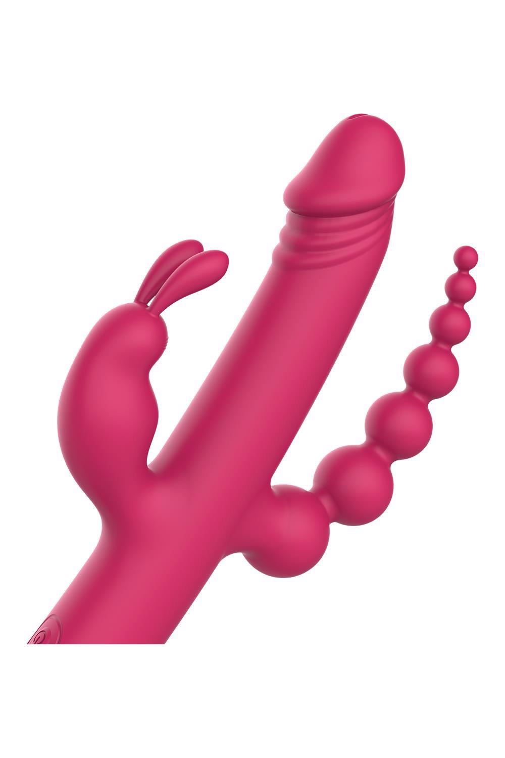 Spezial-Vibrator Essentials Anywhere 40 cm – wiederaufladbar, doppelt, rosa | Dream Toys