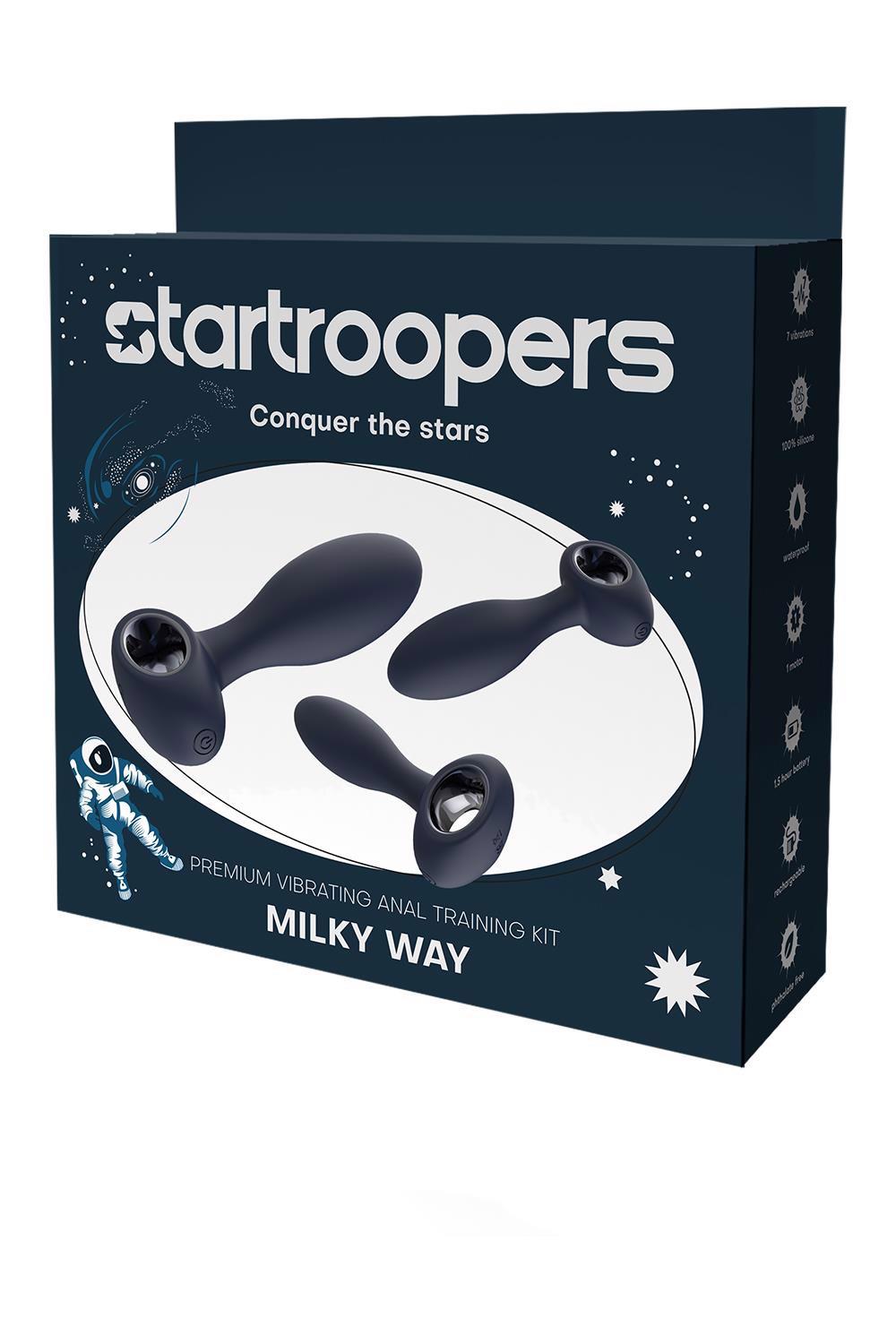 Analplug Startroopers Milky WAY Training 4 Funktionen – vibrierend, wiederaufladbar | Dream Toys