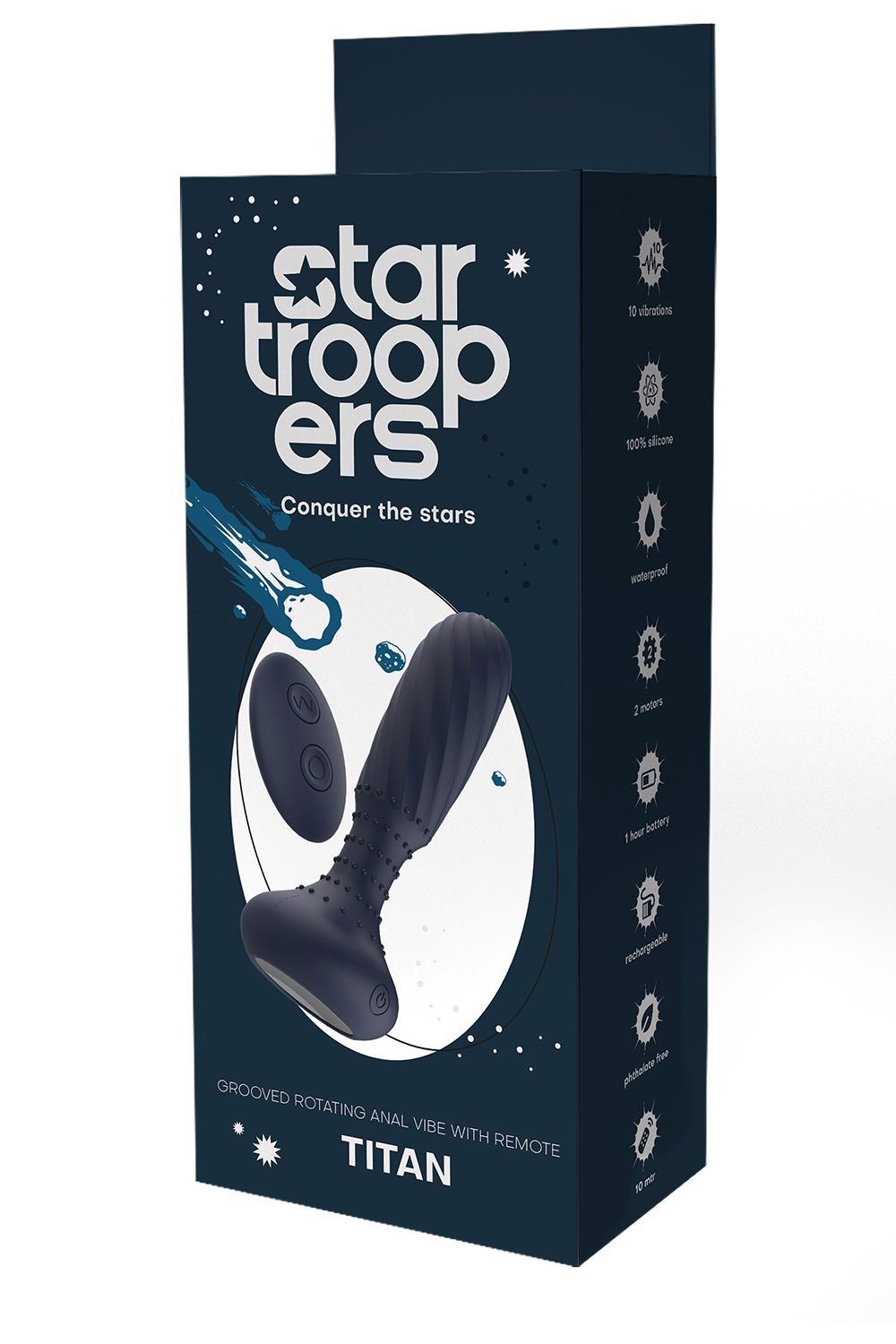 STARTROOPERS TITAN VIBREUR ANAL AVEC TÉLÉCOMMANDE