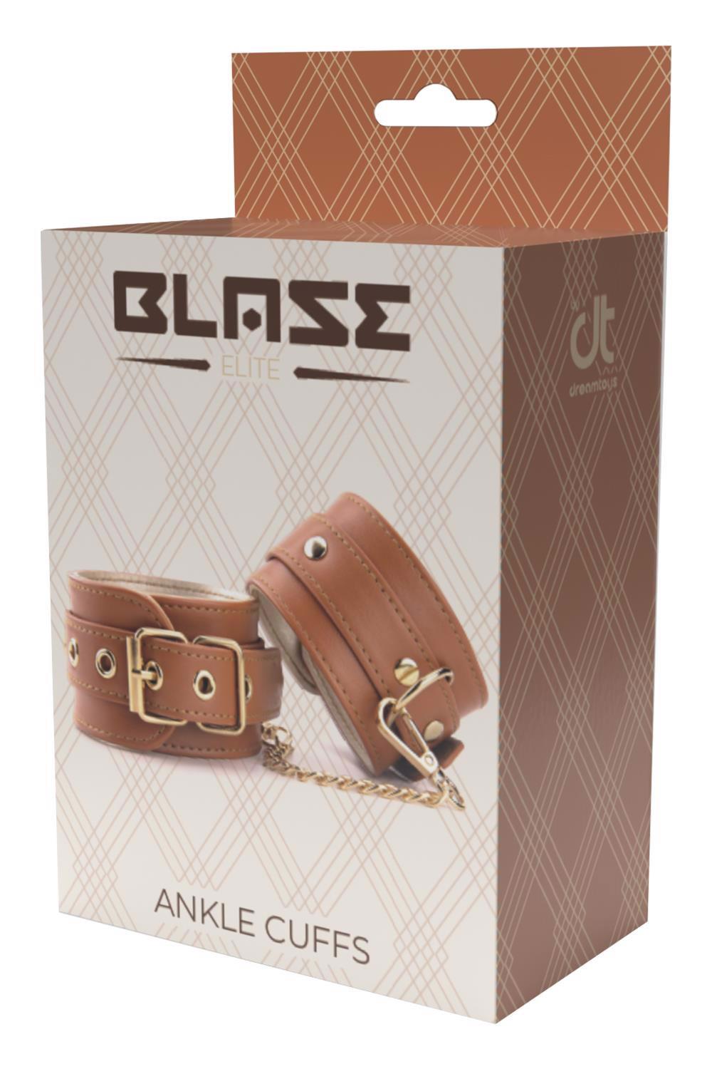 Handschellen Blaze Elite Ankle Cuffs Cognac | Dream Toys