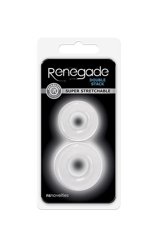 Anello fallico Renegade Stack – doppio, trasparente | NS Novelties