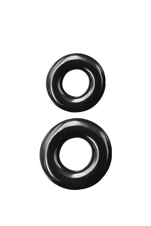 Anillo para el pene Renegade Stack – doble, negro | NS Novelties