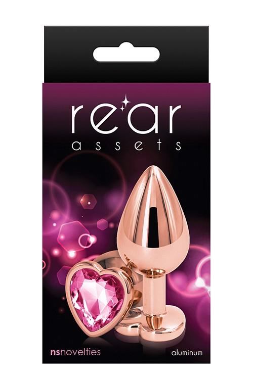Plug anale Rear Assets Heart – con gioiello, rosa 35-280797 | NS Novelties