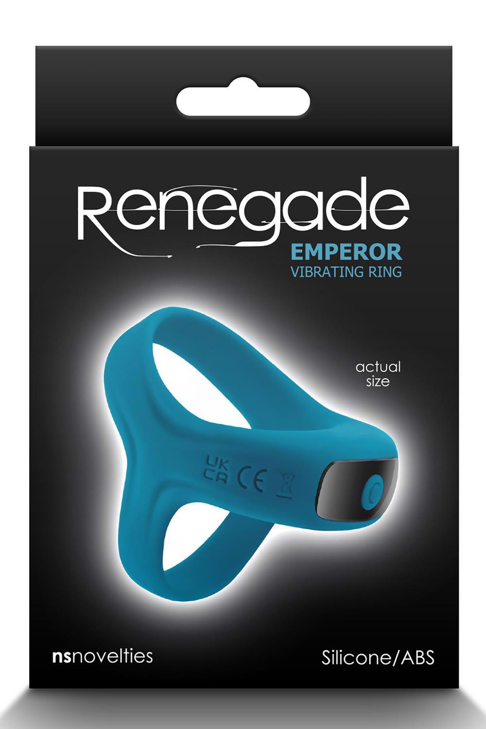 Anel peniano Renegade Emperor – vibratório, turquesa | NS Novelties