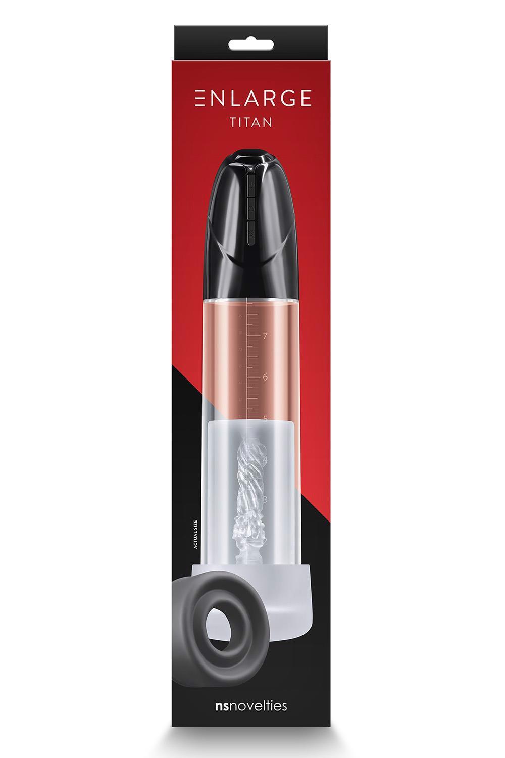 Pompe à pénis Enlarge Titan – noire | NS Novelties
