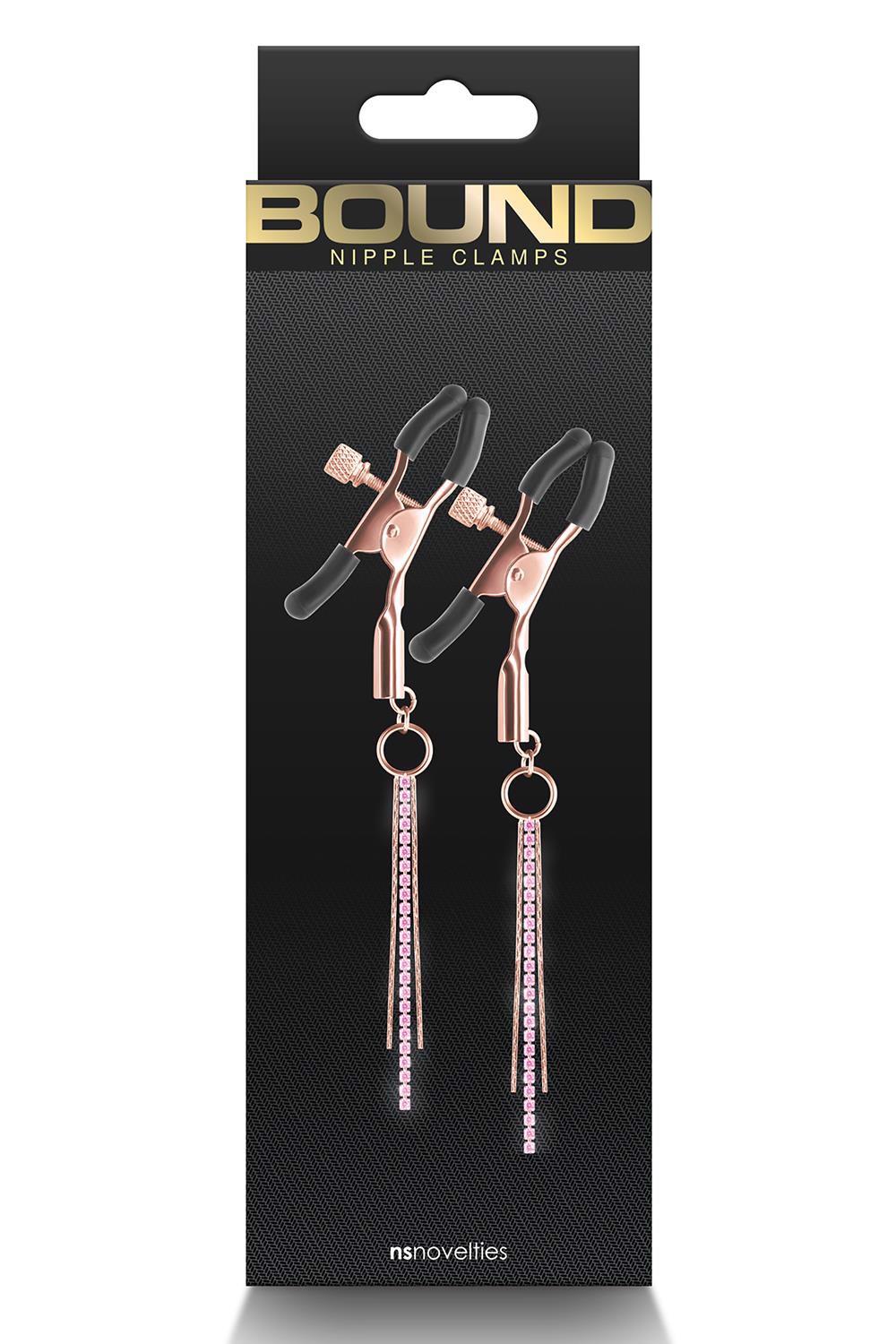 Pinces à tétons Bound Clamps D3 – dorée | NS Novelties