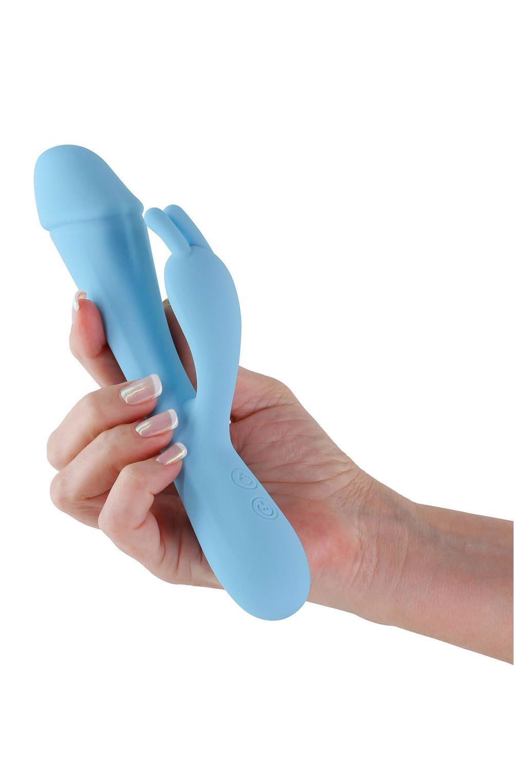 Vibratore rabbit Obsessions Scarlett – azzurro | NS Novelties