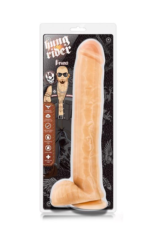 Realistic dildo Hung Rider Bruno – with suction cup | Blush