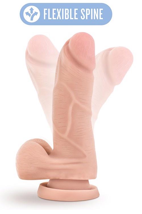 Gode réaliste AU Naturel Mighty Mike – avec ventouse, beige | Blush
