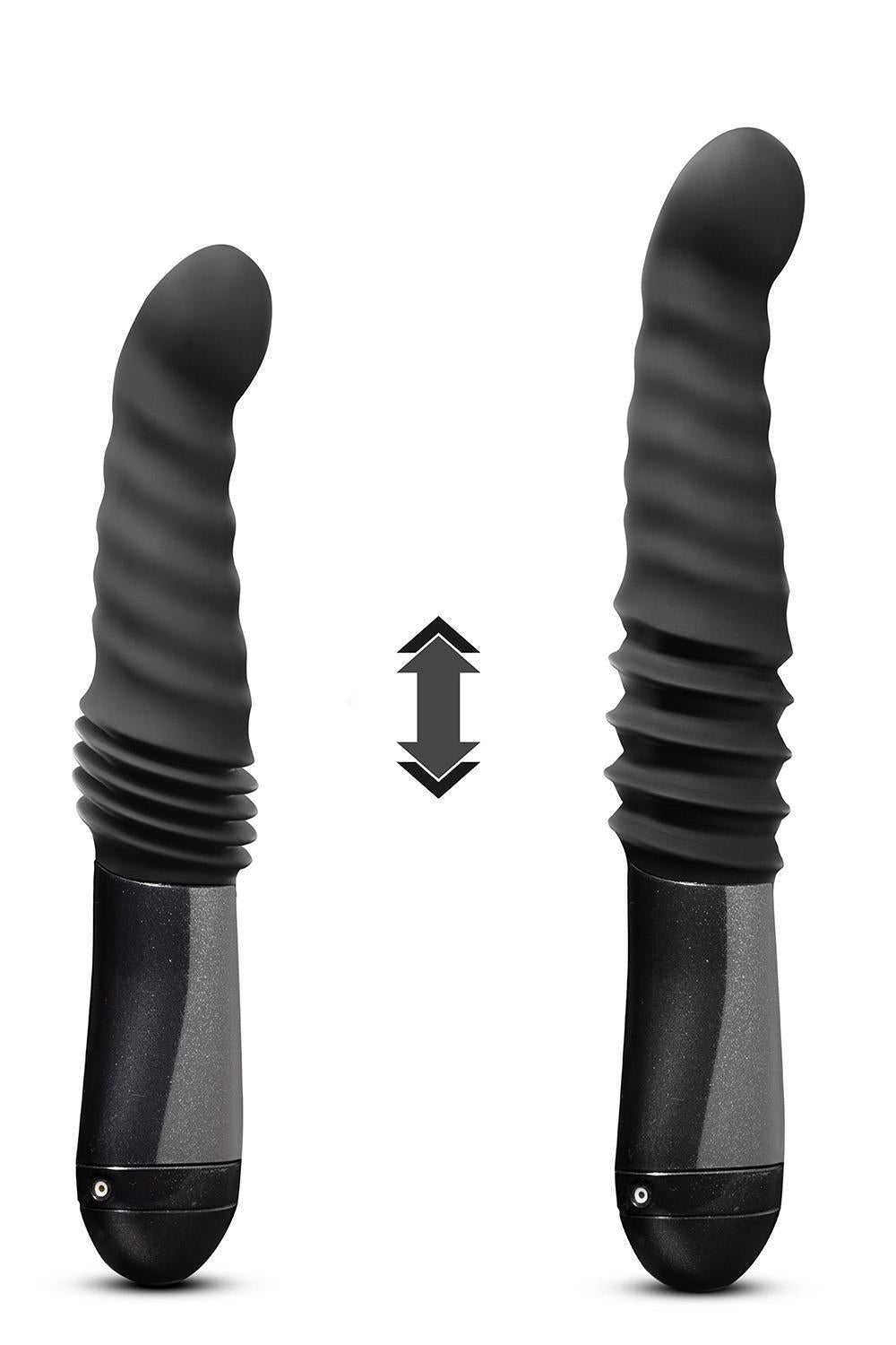 Dildo Temptasia Lazarus 25.4 cm – vibrante, a spinta, nero | Blush