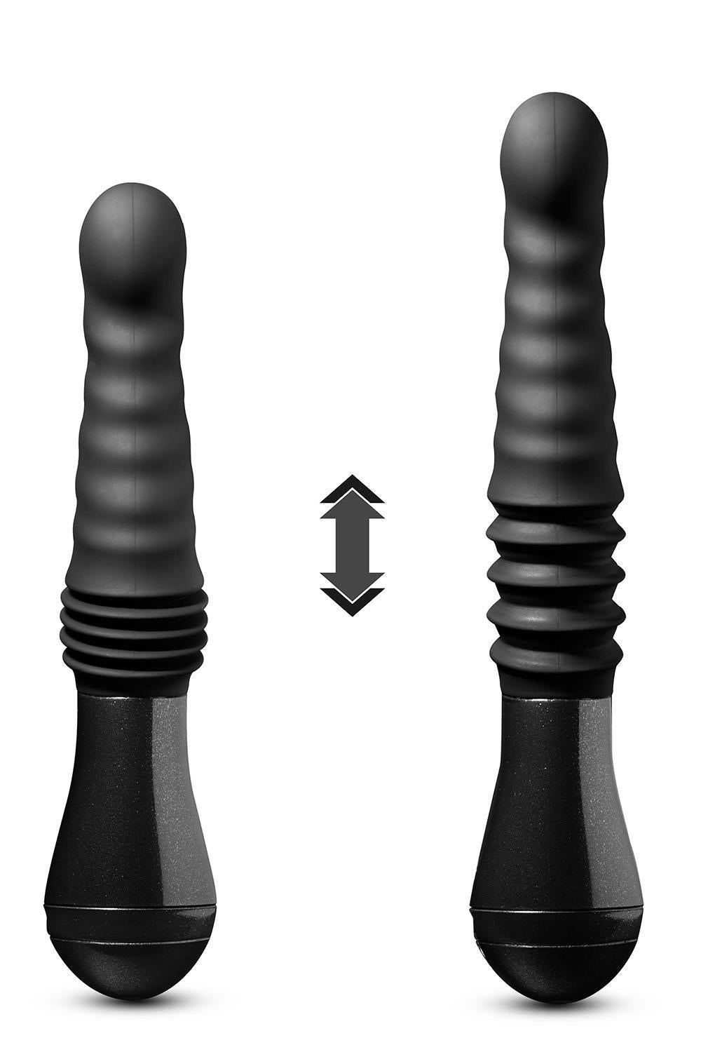 Dildo Temptasia Lazarus 25.4 cm – vibrante, a spinta, nero | Blush