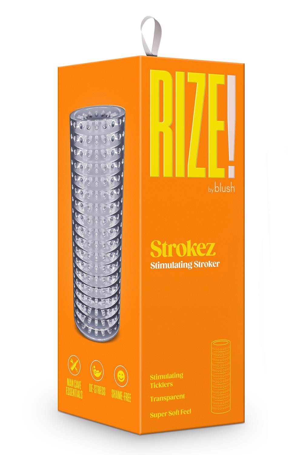Masturbatore Rize Strokez 14 cm – trasparente | Blush