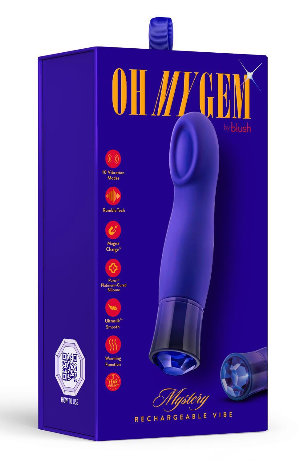 Vibratore classico OH Mystery Sapphire 10 funzioni – con gioiello | Blush