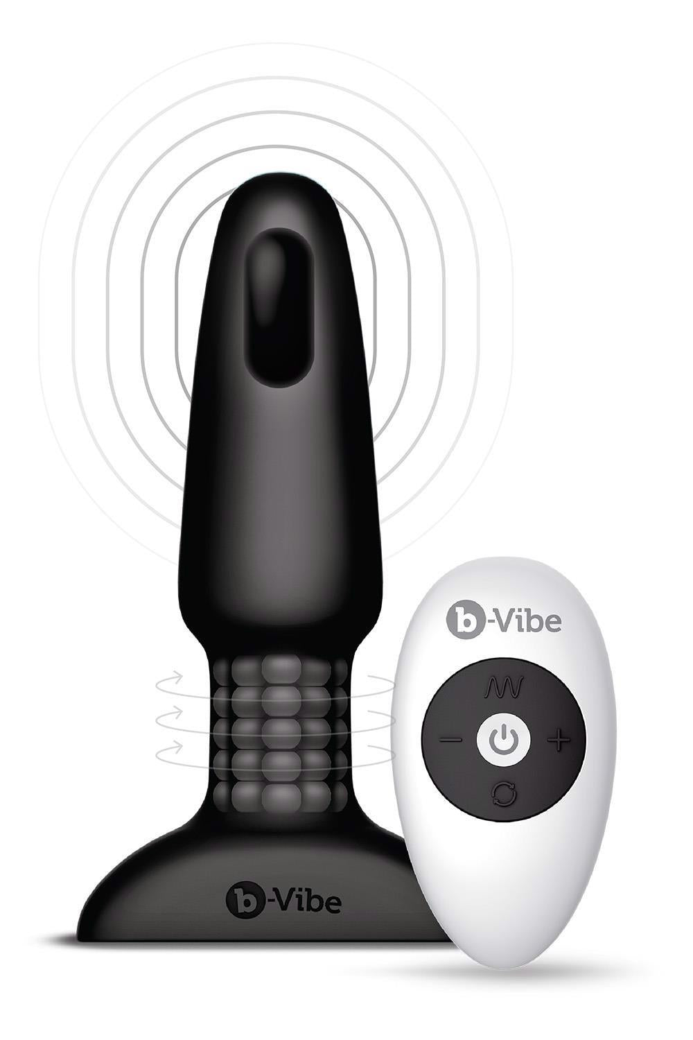 Butt plug Rimming 2 6 functions – vibrating, rechargeable, black | b-Vibe